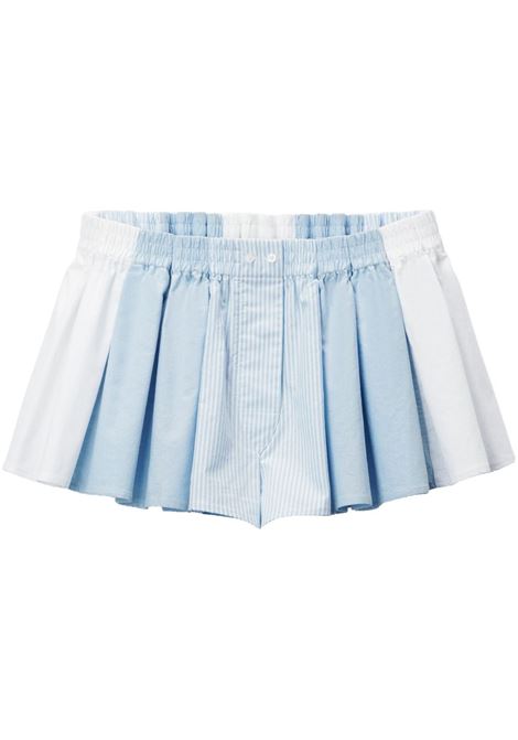 Blue and white pleated shorts Alexander Wang - women